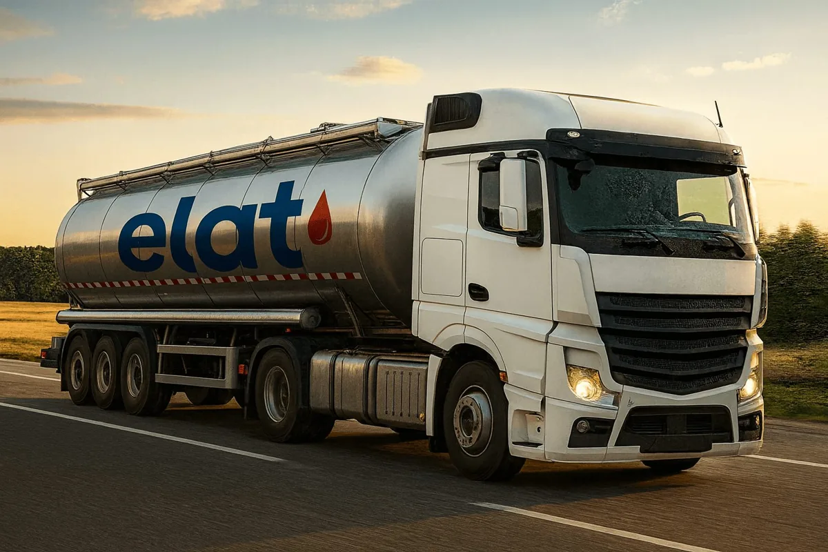Elat Tankzug auf der Landstraße